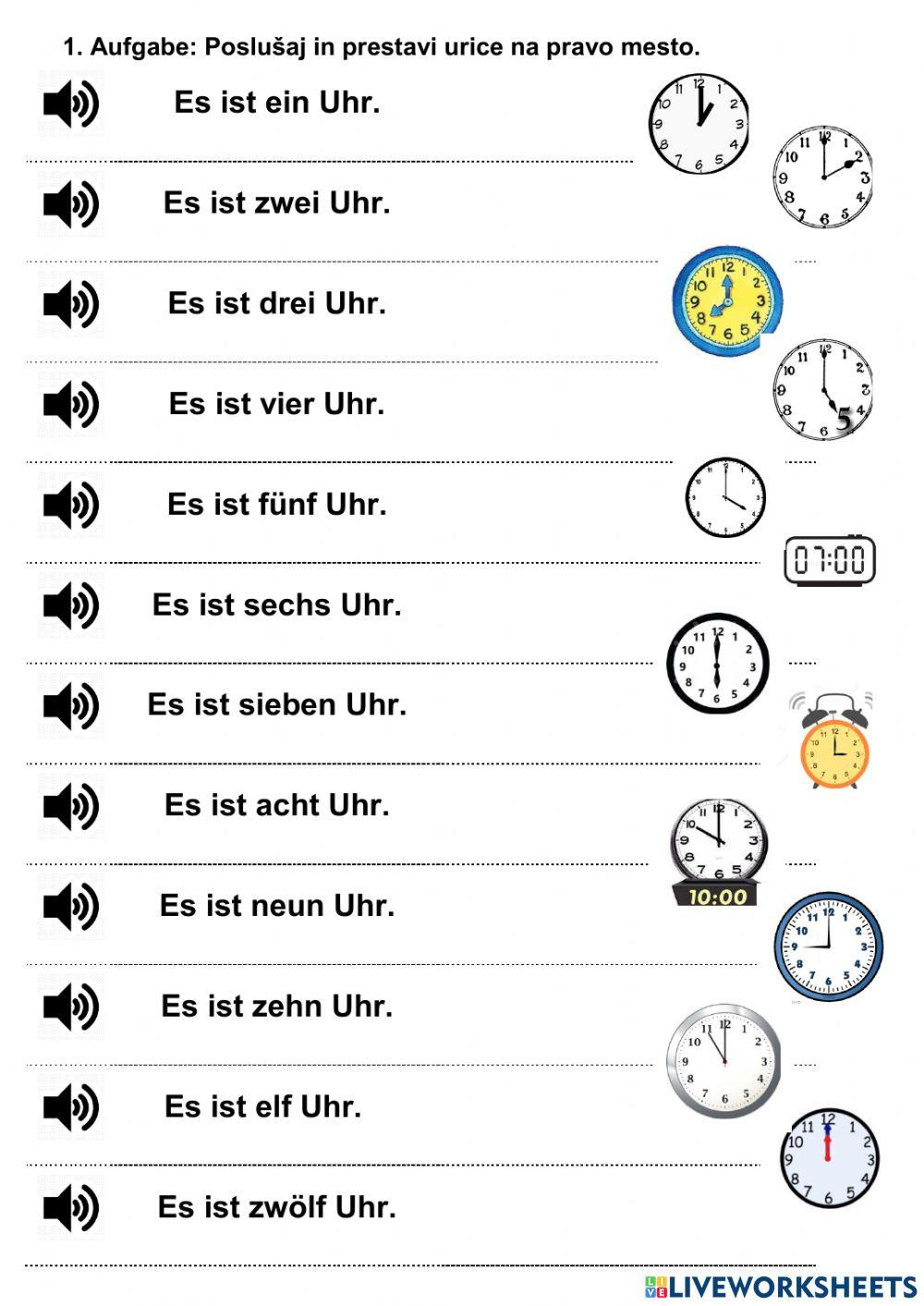 Wieviel Uhr ist es? 3. Klasse
