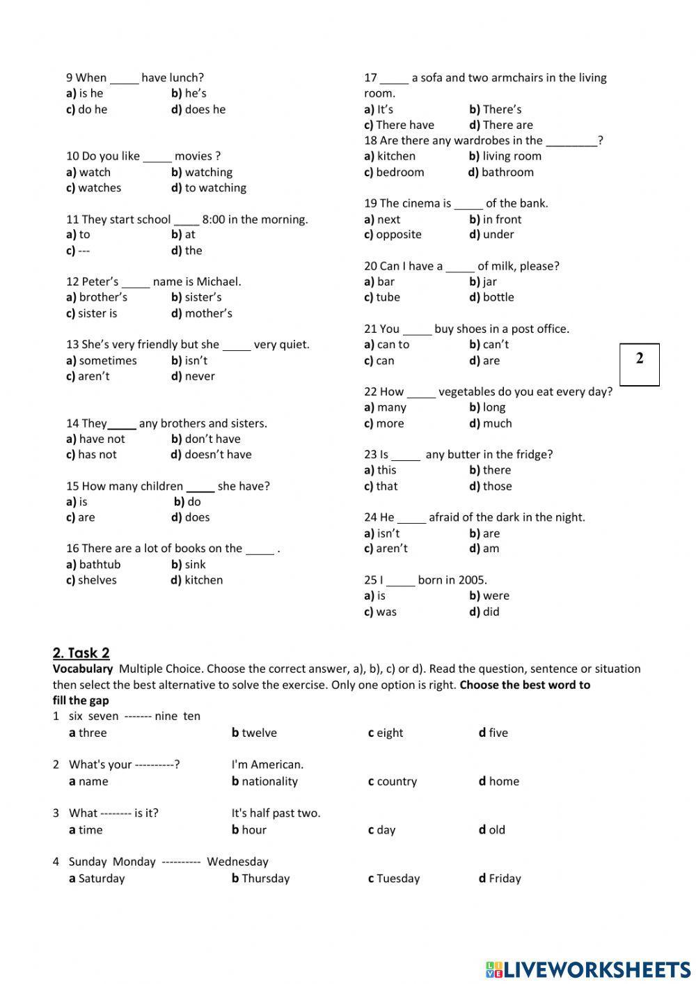 Teacher Danny - Diagnostic Test Eight