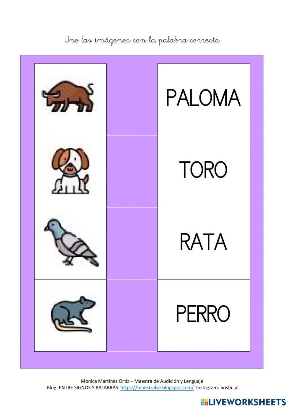 Unir imágenes y palabras