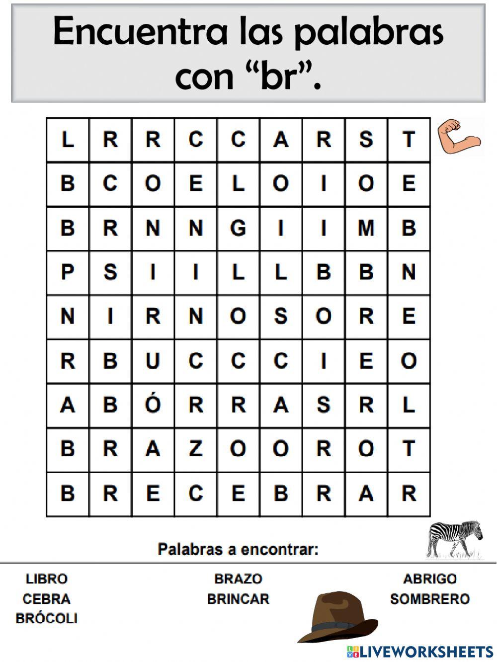 Vocabulario con el sonido Br