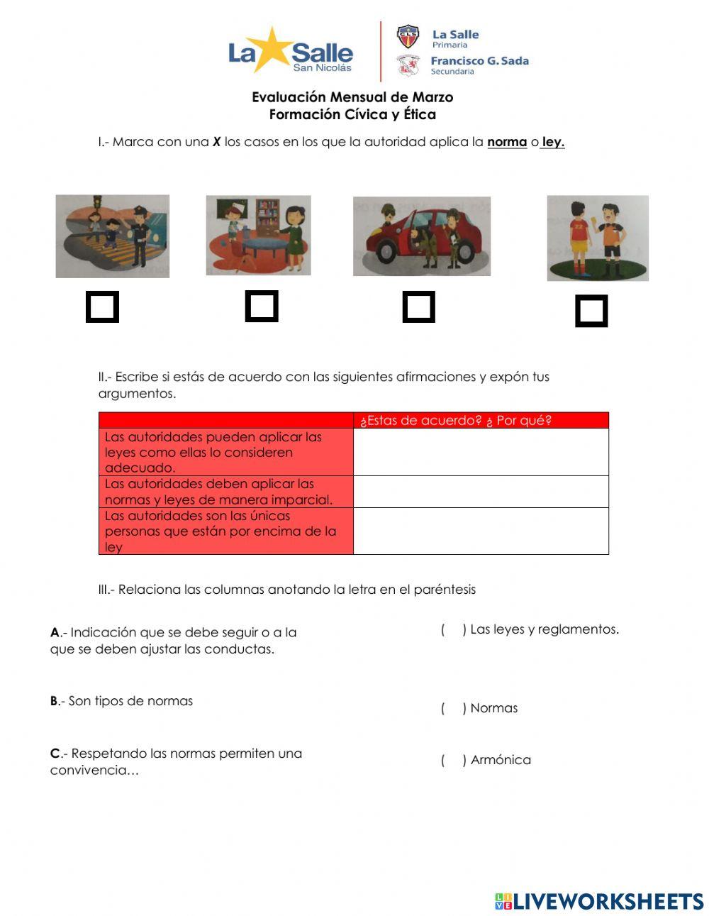 Evaluacion Mensual de Marzo de FOCYE