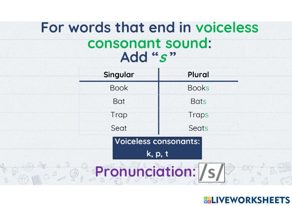 SELF STUDY PLURAL RULES LESSON 3 DAY 2