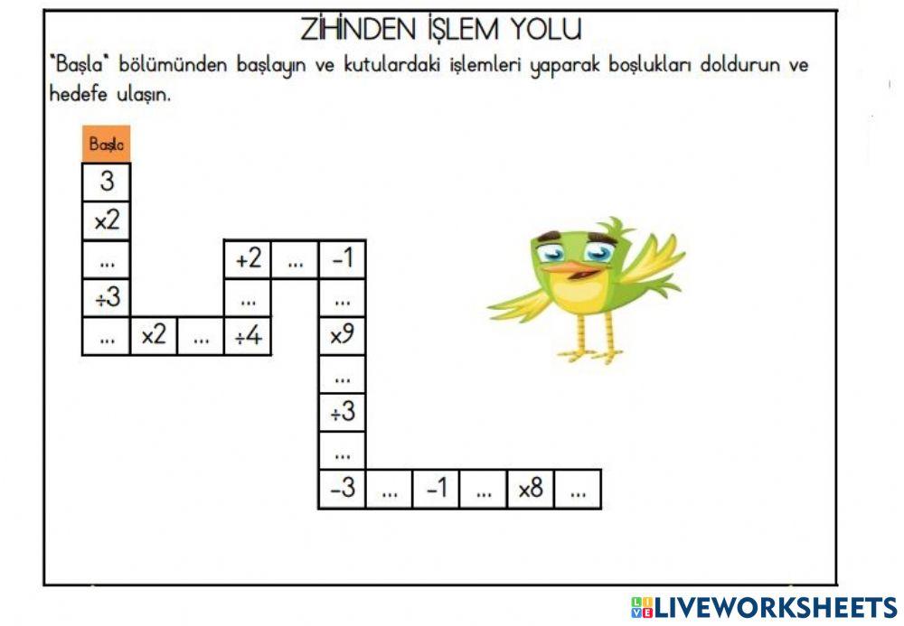 Zihinden İşlemler 1