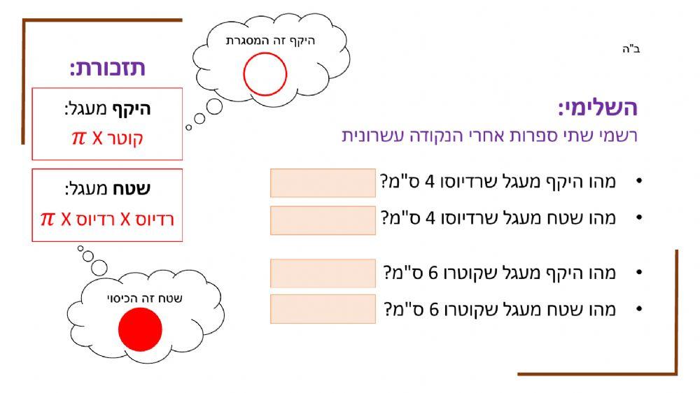 חזרה לנושא מעגל