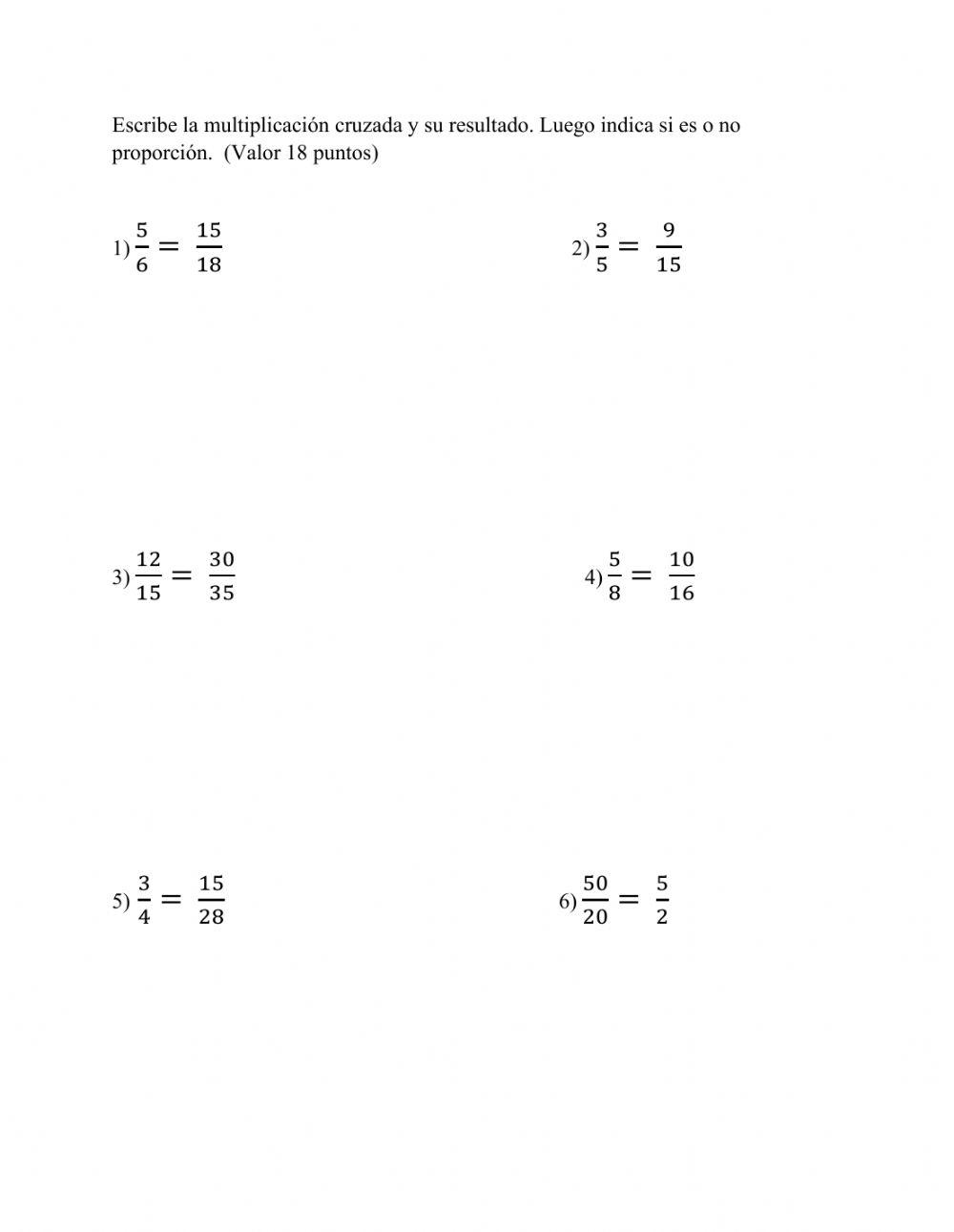Identificar proporciones equivalentes