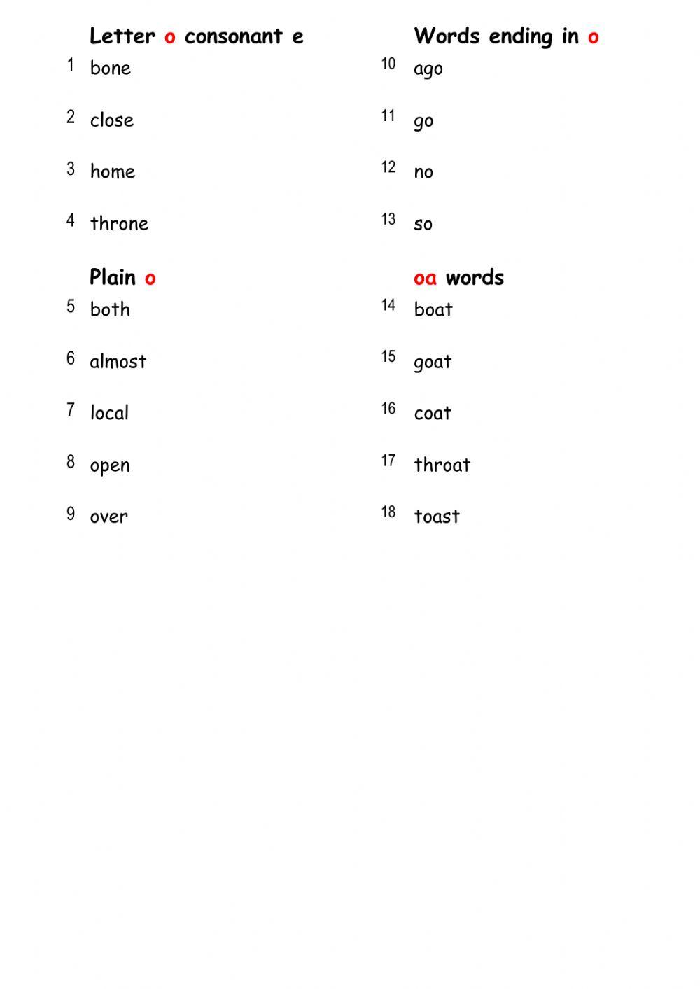 diphthong sound coat