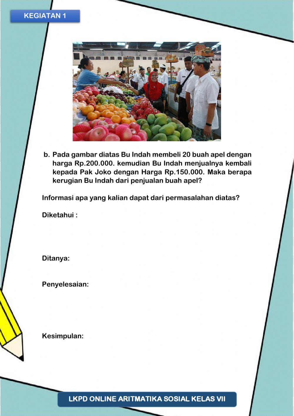 LKPD Aritmatika Sosial (Jual, Beli, Untung, Rugi)