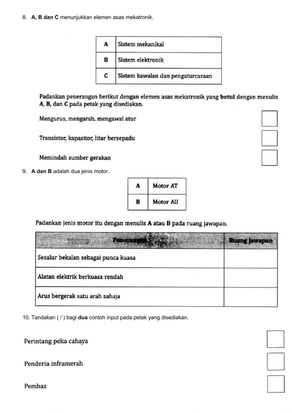 Aplikasi Teknologi - Reka Bentuk Mekatronik