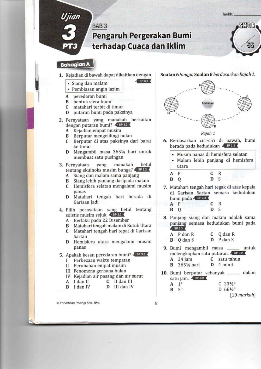 Peperiksaan Akhir Tahun Fasa 1 (Geografi Ting.3 2021)