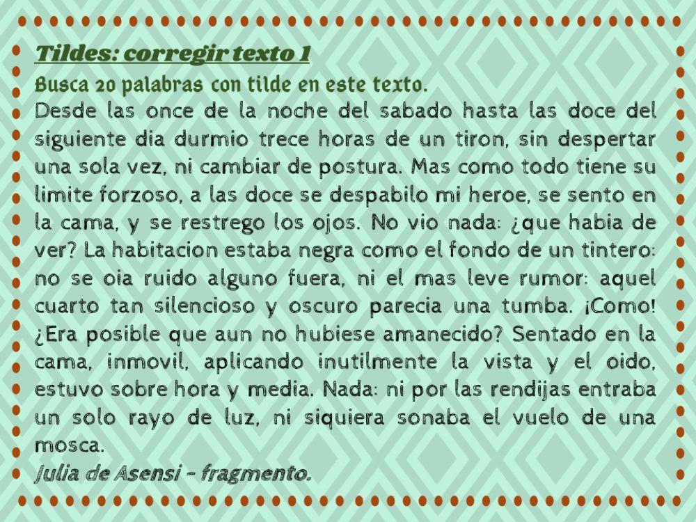 Ejercicio de Acentuación.