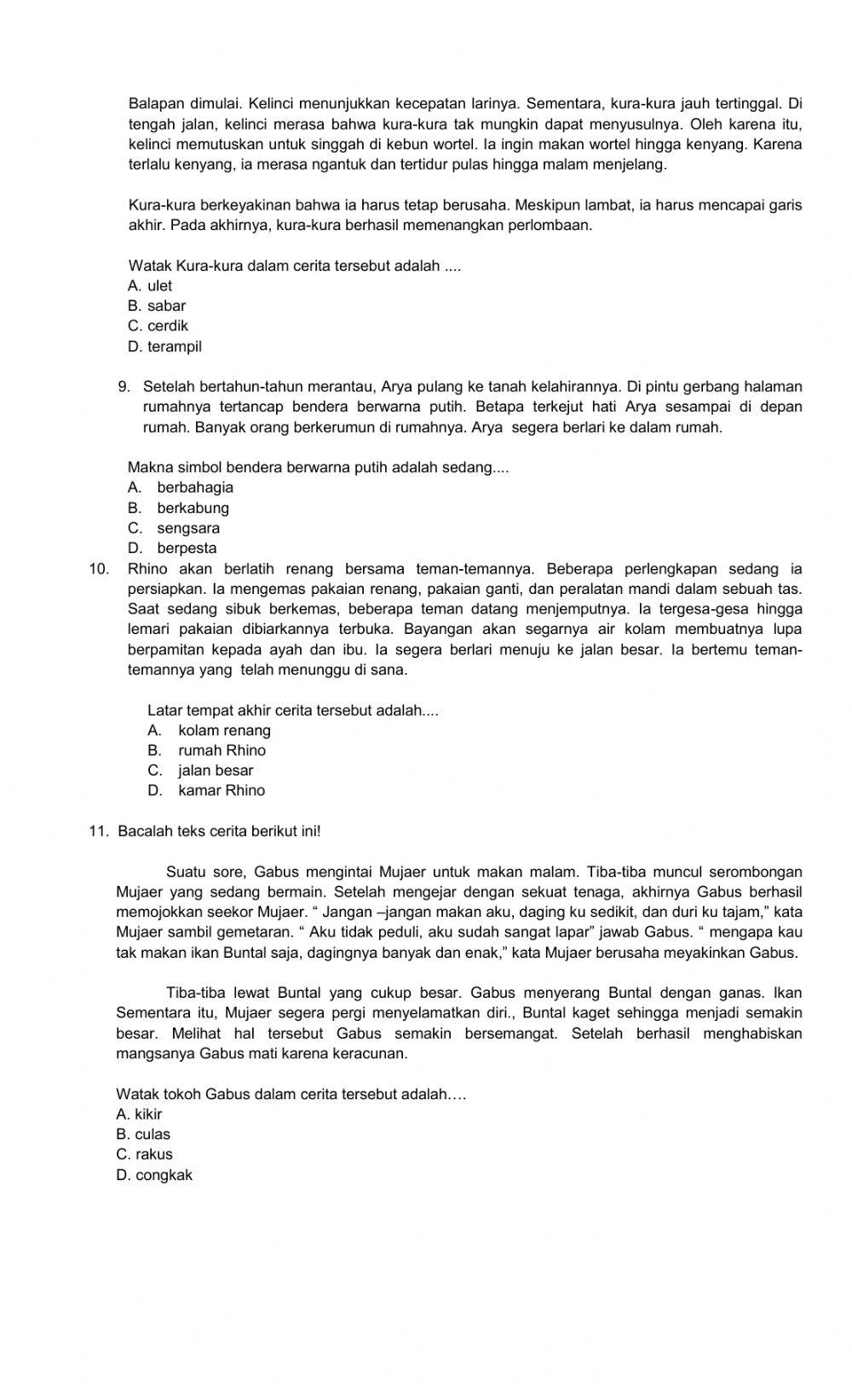 Soal BI Unsur Instrinsik dan Simbol