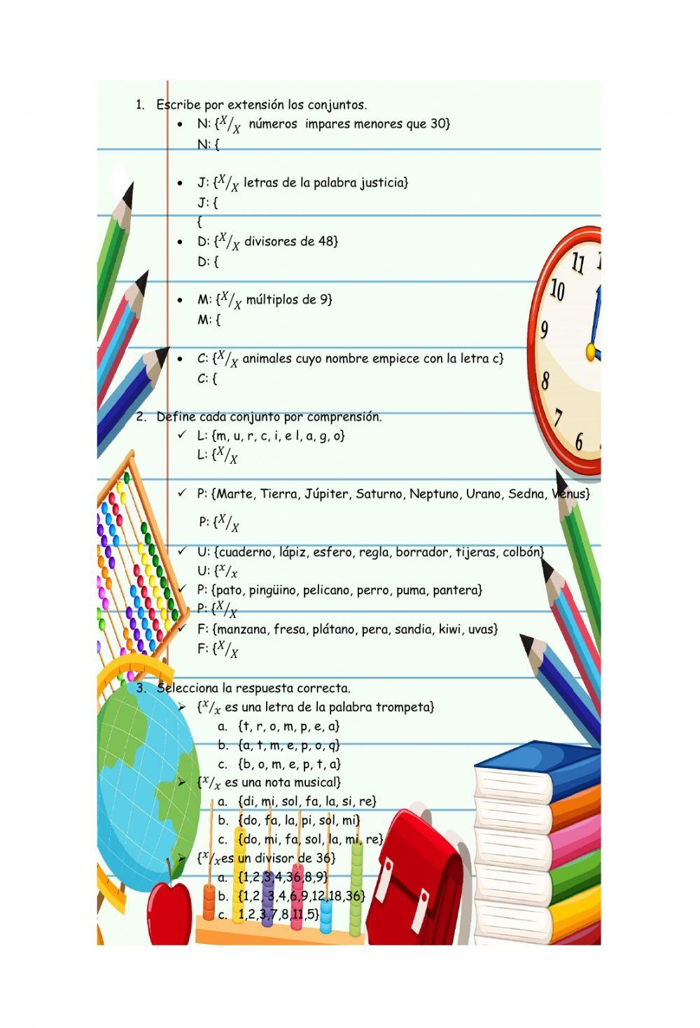 Determinacion de conjuntos