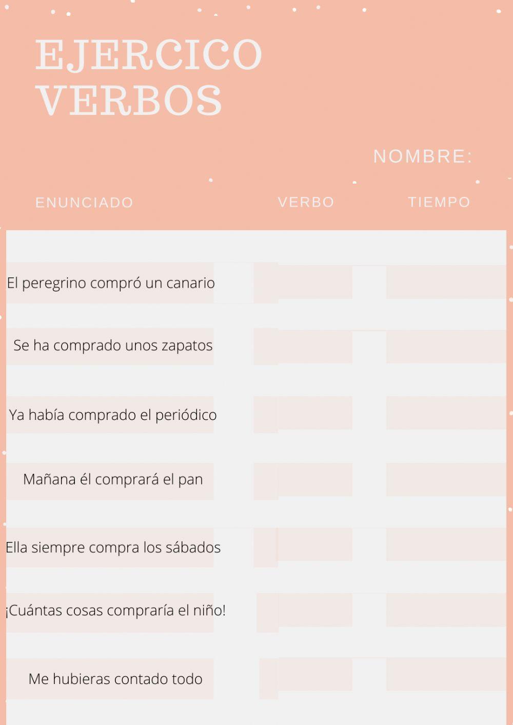 Ejercicio Verbo y Adverbio