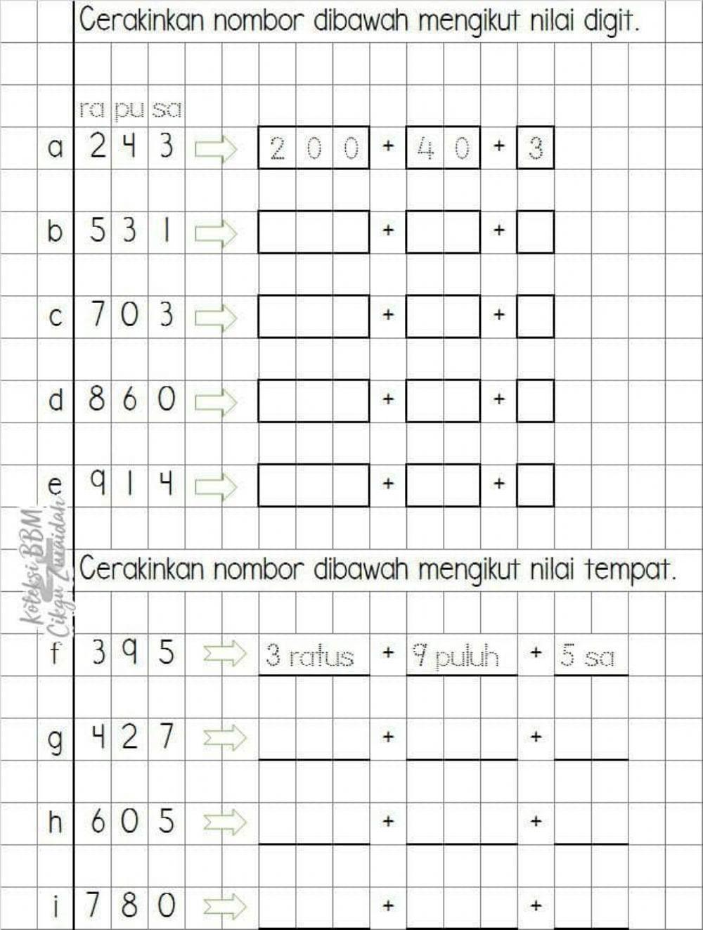 Matematik tahun 2: cerakinan