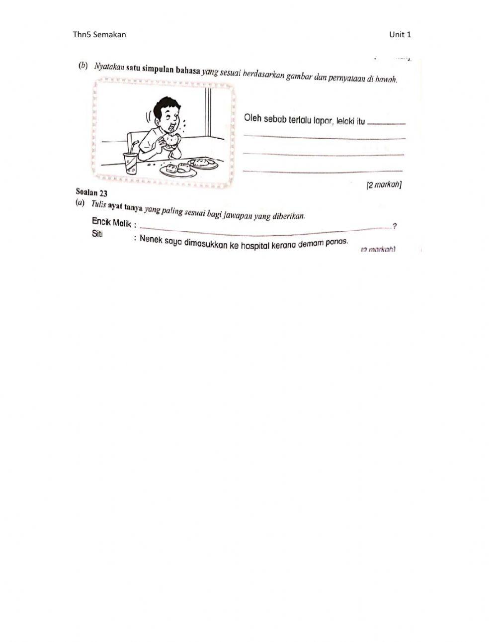 Thn 5 Unit 1 Pemahaman