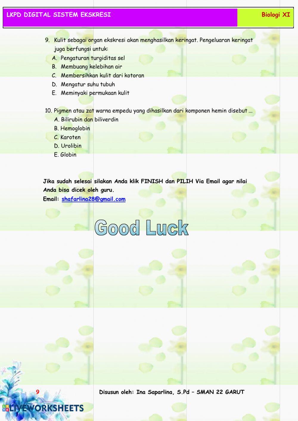 Lkpd sistem ekskresi