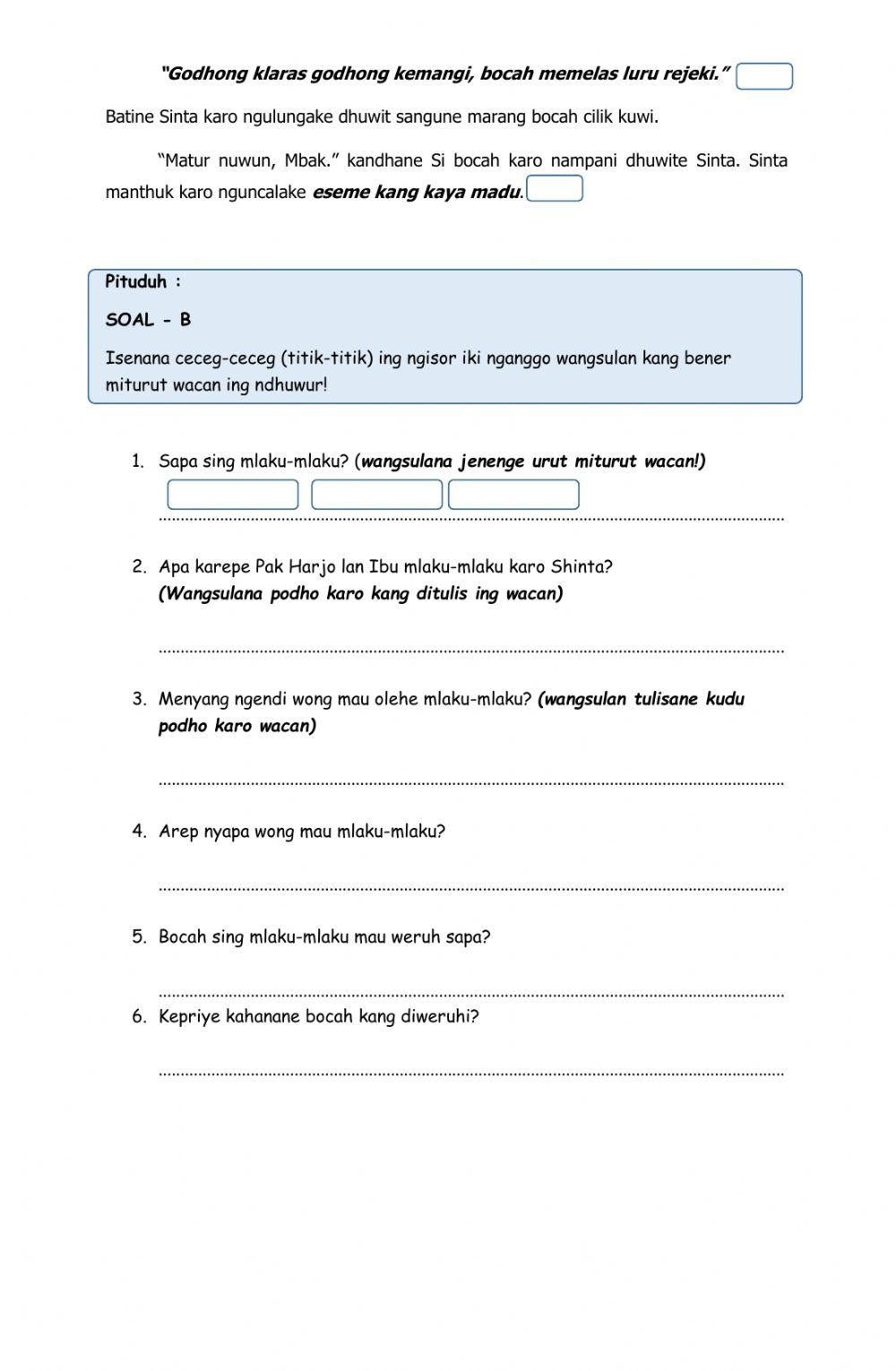 Gladhen Basa Jawa Tembung Panyandra