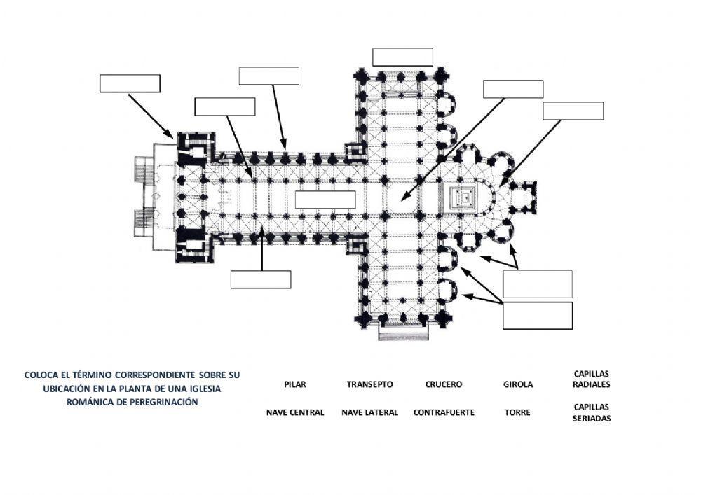 Elementos de la arquitectura románica interactive worksheet | Live ...