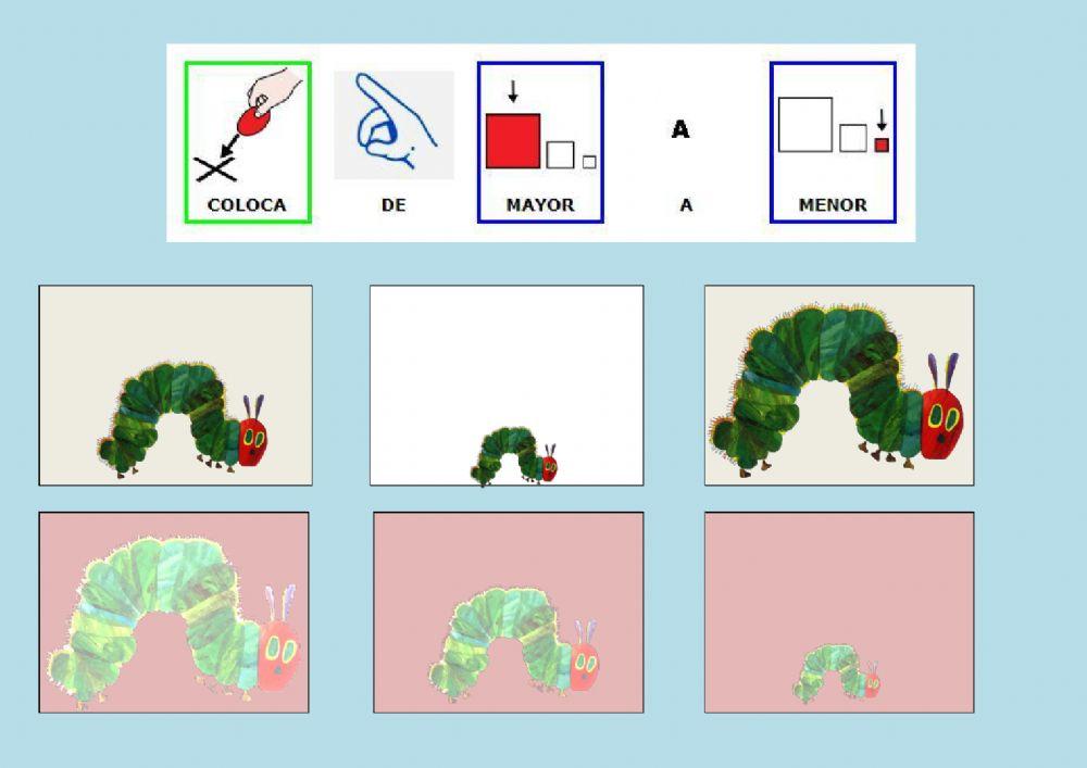 Coloca de mayor a menor