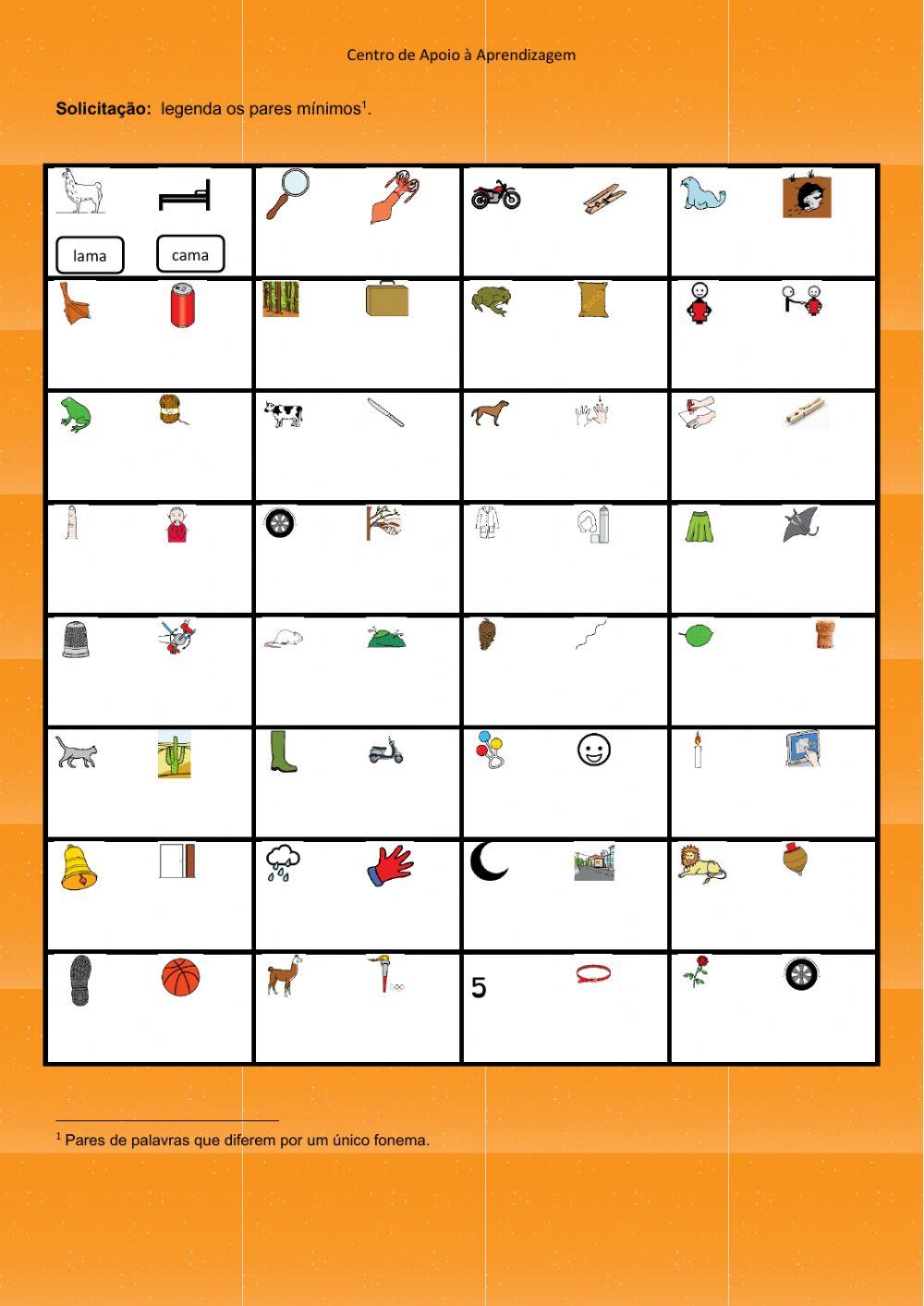 Legendar pares mínimos