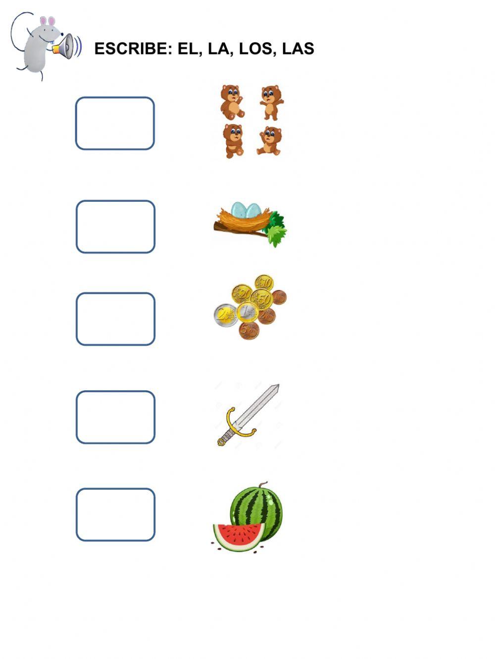 Artículos frases elegir ordenar D