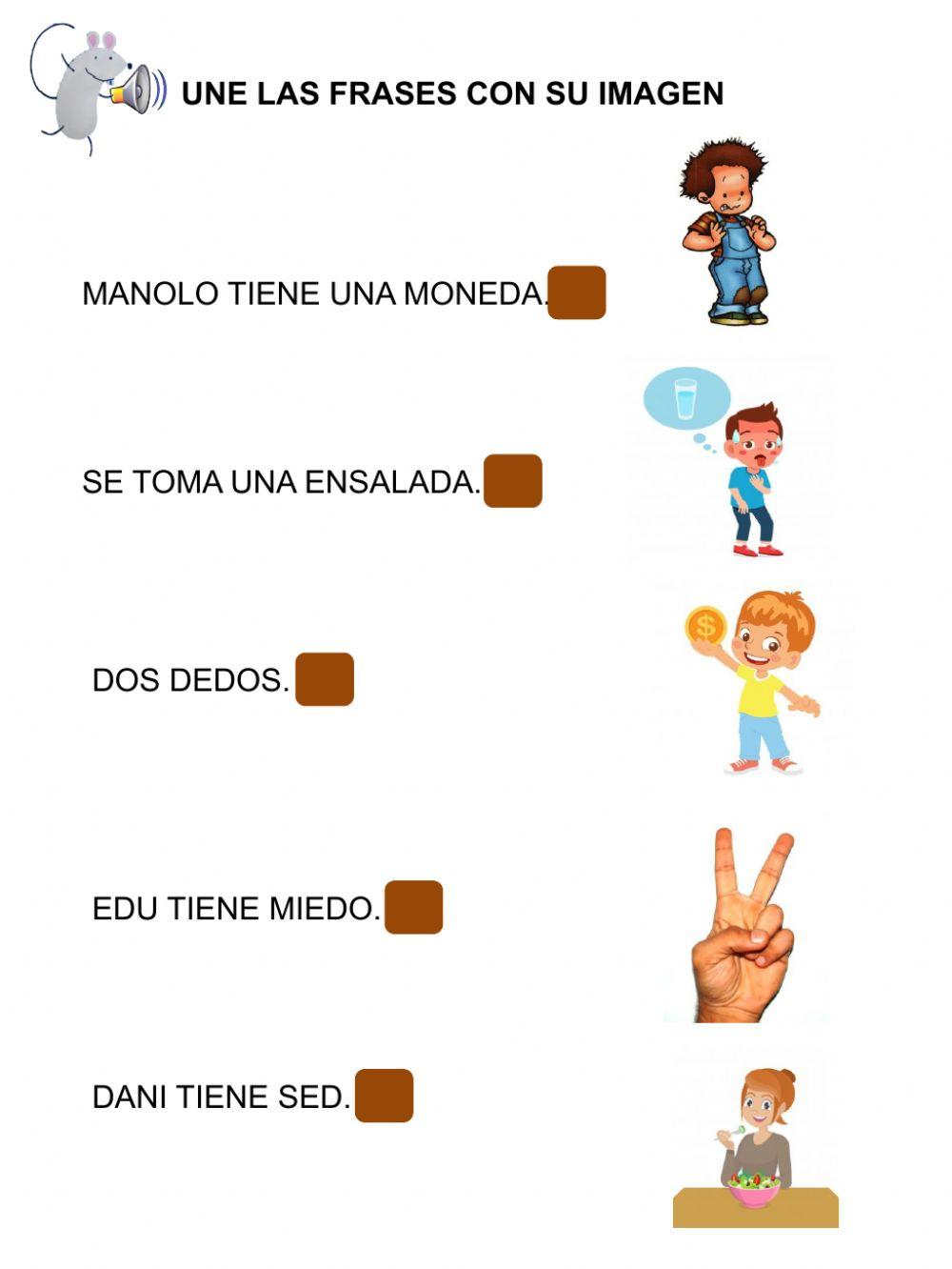 Artículos frases elegir ordenar D