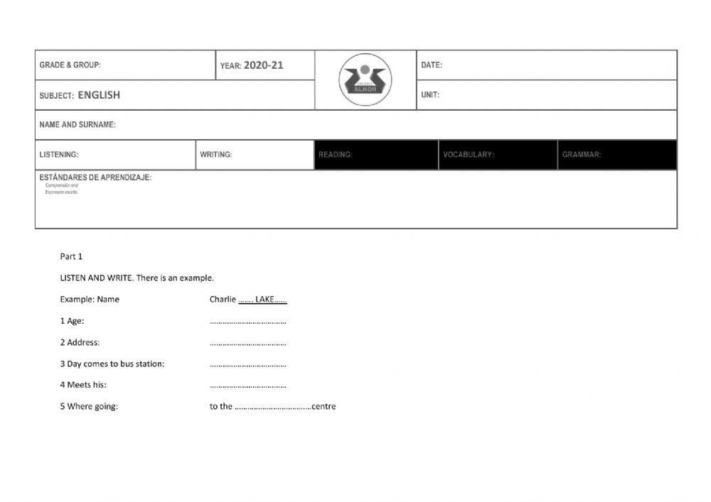 Listening and writing