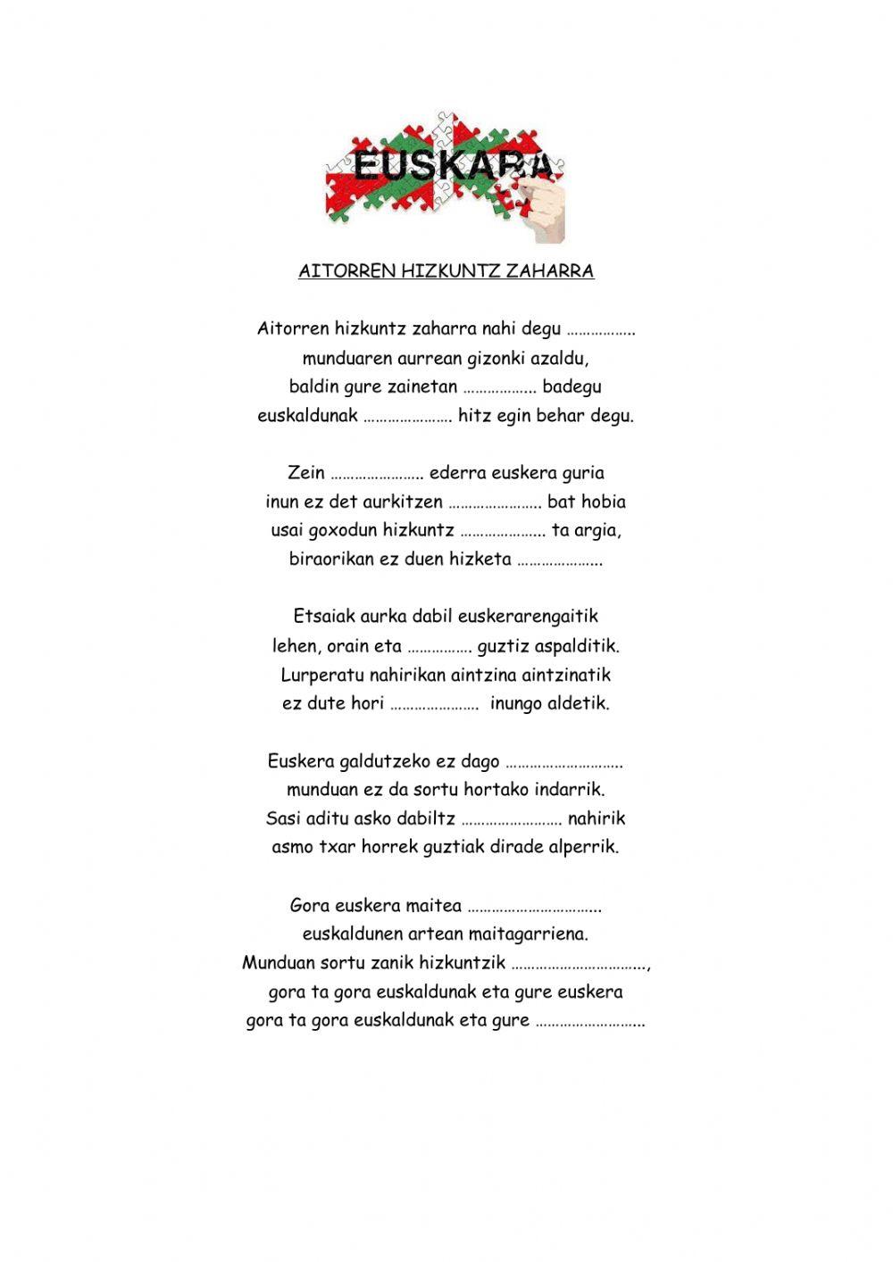 Aitorren hizkuntz zaharra