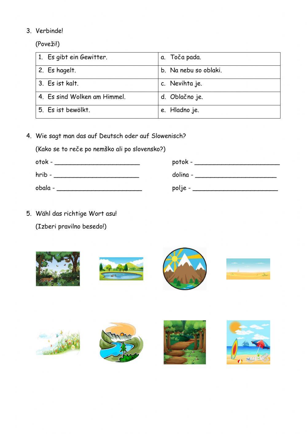 8. Klasse - Wetter und Landschaft