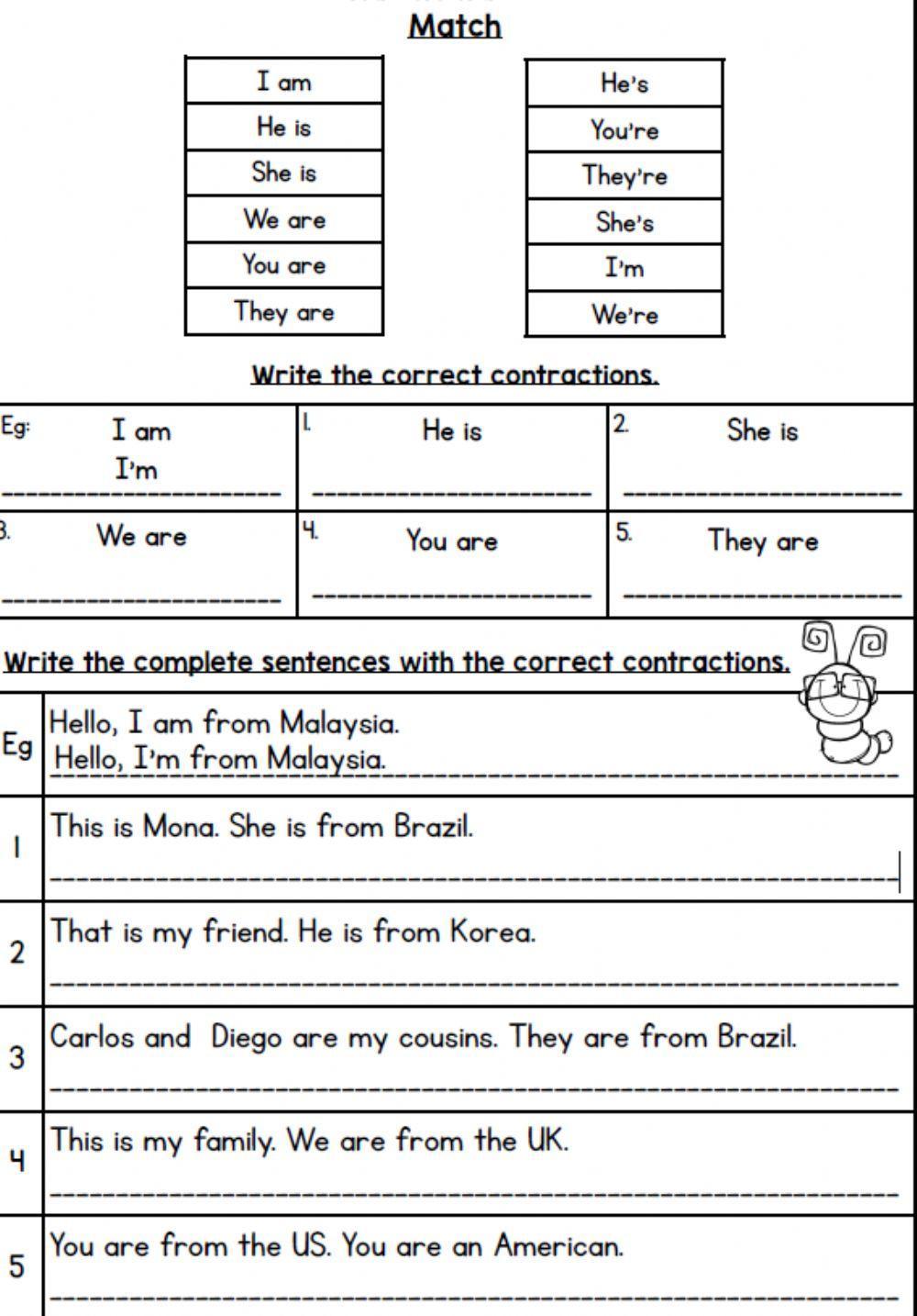 Contractions Module 1 Year 4