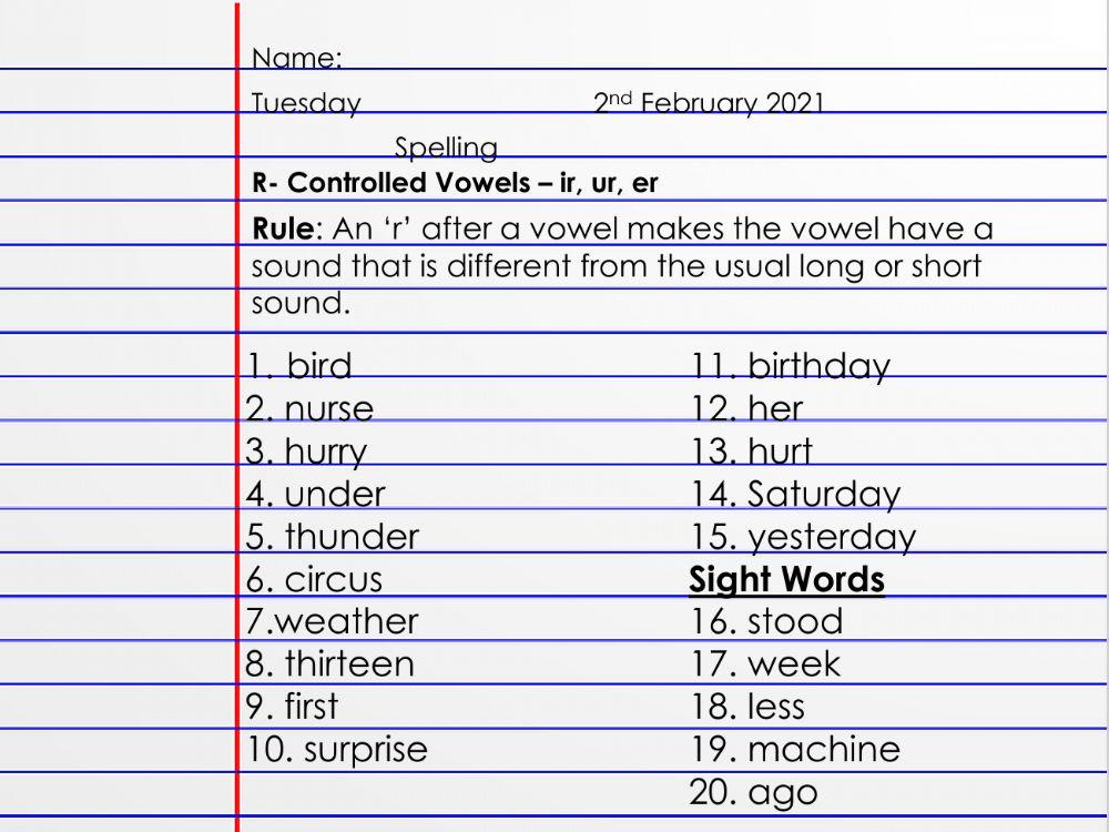 R-controlled worksheet | Live Worksheets