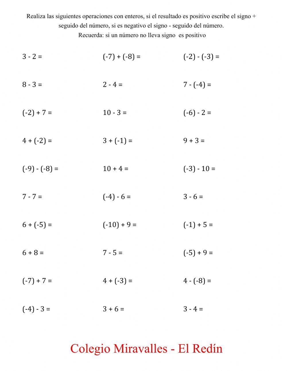 RepasoSumasRestasEnteros1