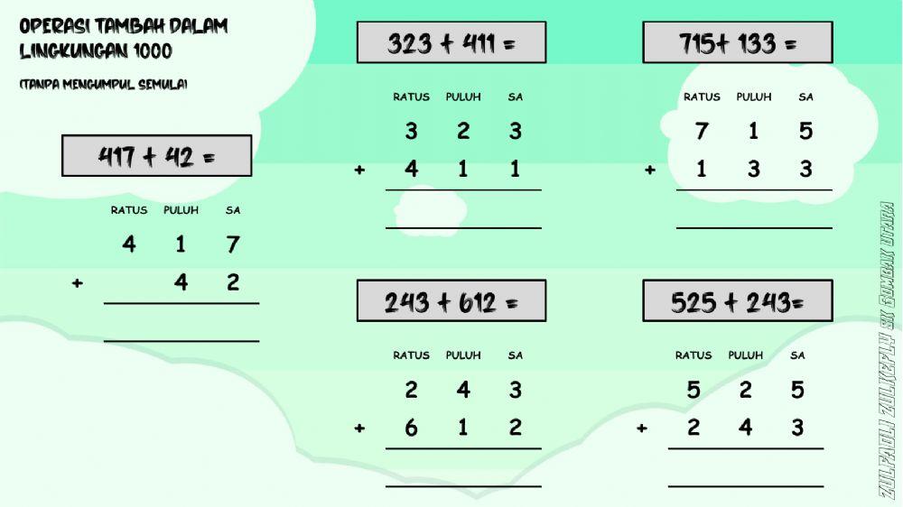 Tambah lingkungan 1000 tanpa mengumpul semula