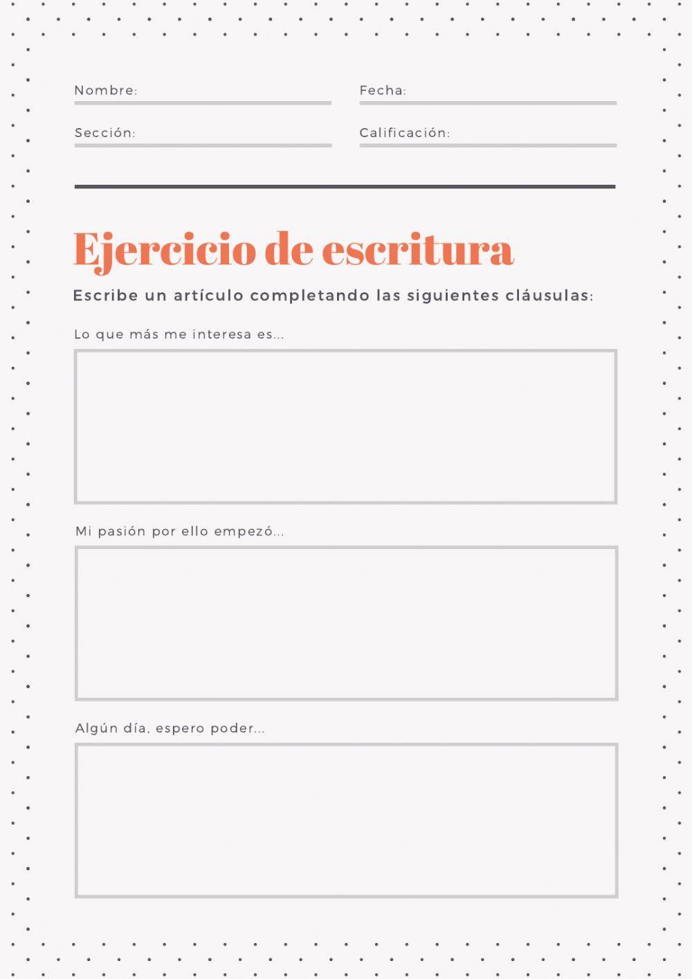 Escribe en castellano