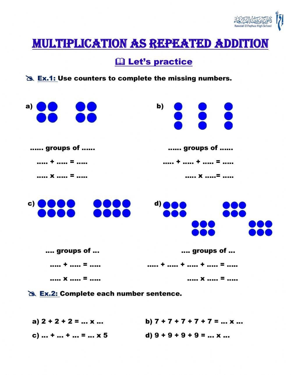Multiplication as repeated addition2
