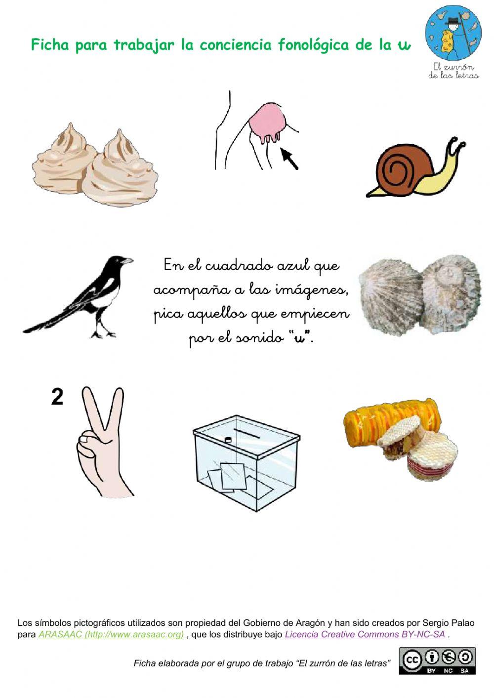 Conciencia fonológica letra u