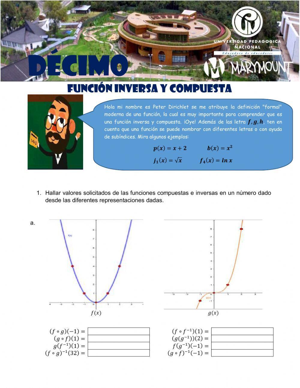 Función inversa y compuesta