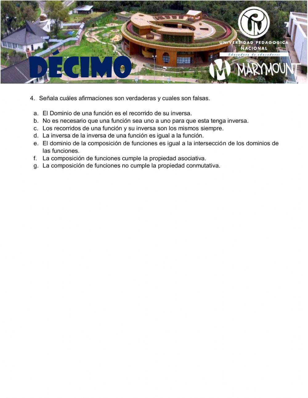 Función inversa y compuesta