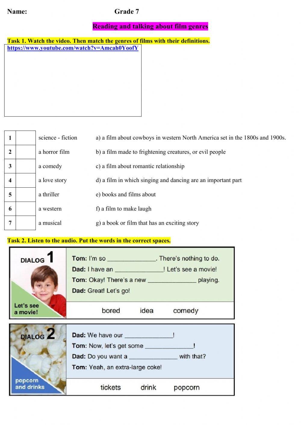 Reading and talking about film genres