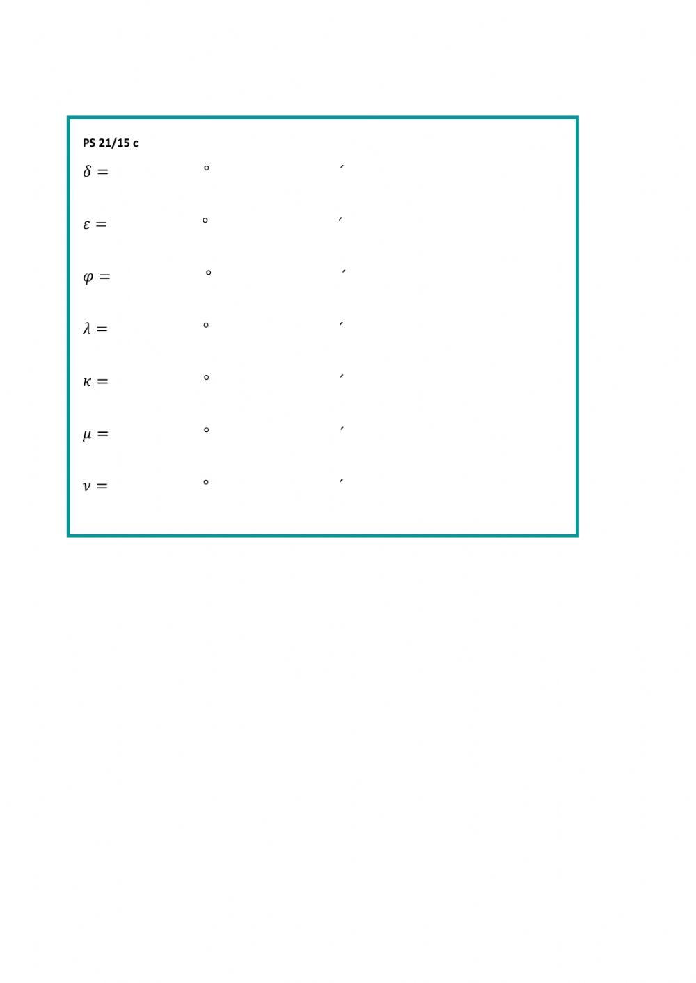 Dopočítávání úhlů