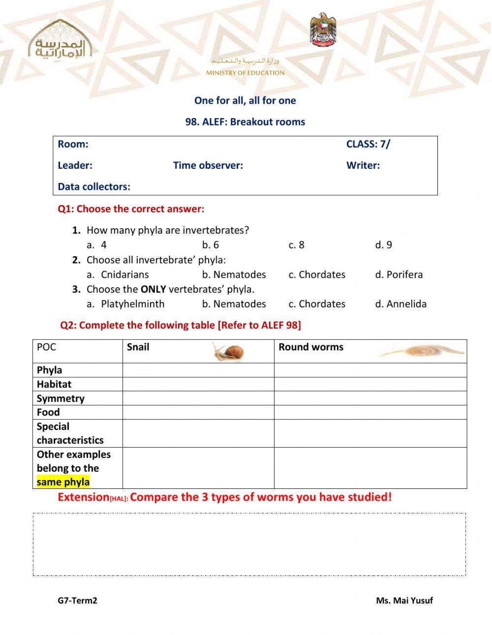 Mollusks and Nematodes