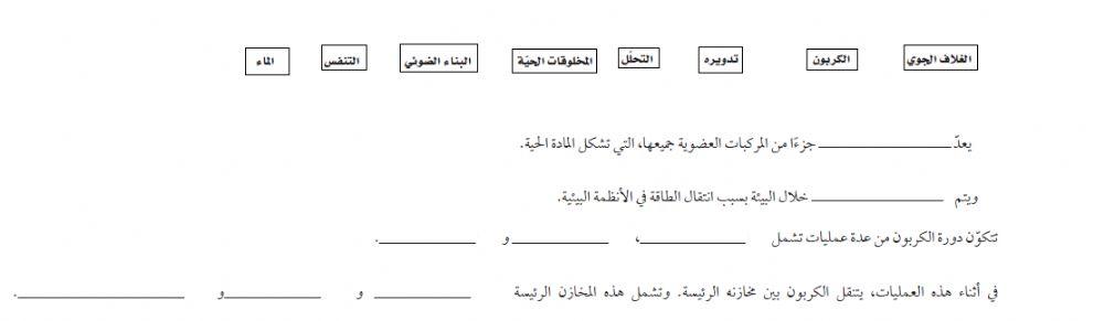 دورة الاكسجين والكربون