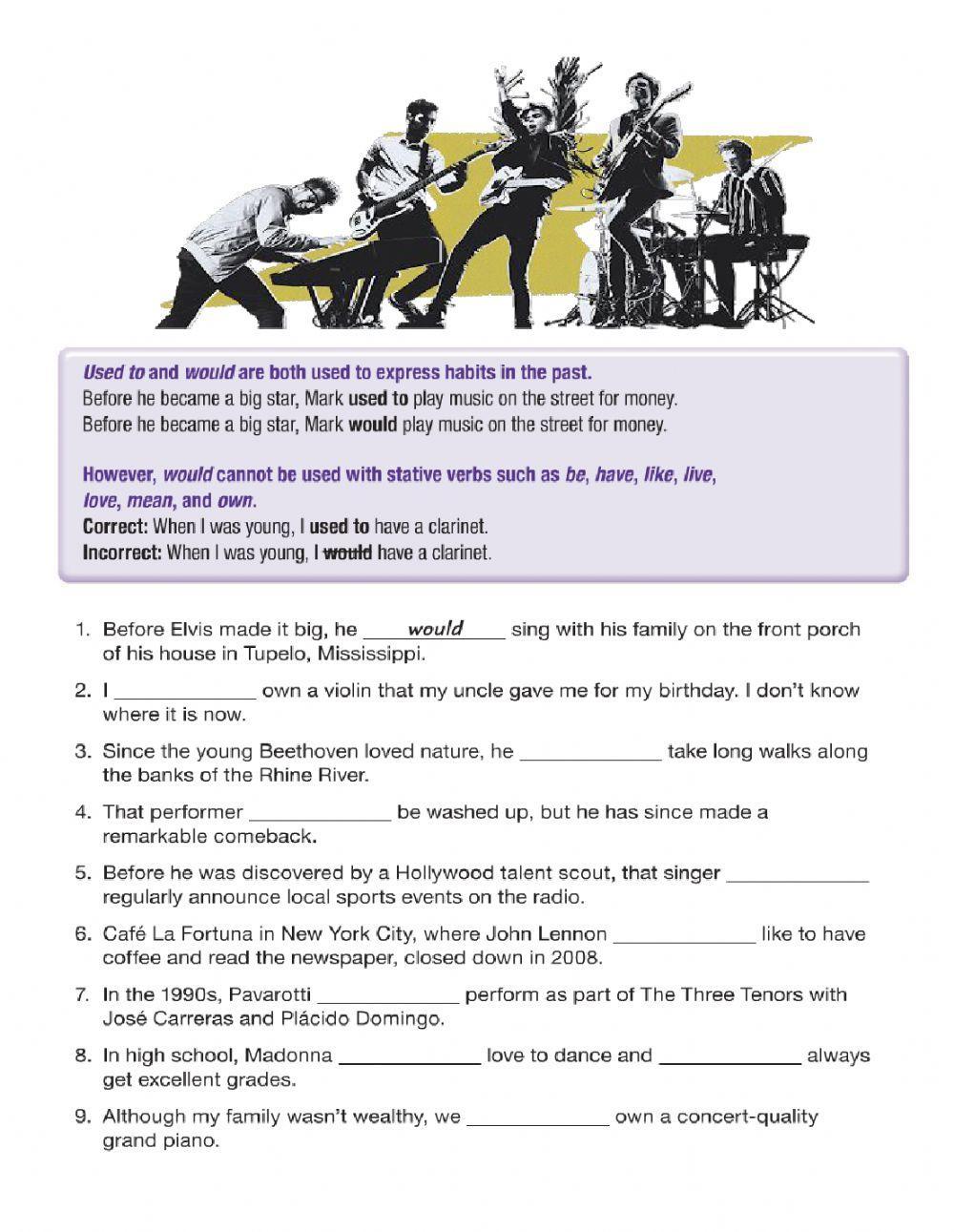 Will and Would for Habits and General Truths