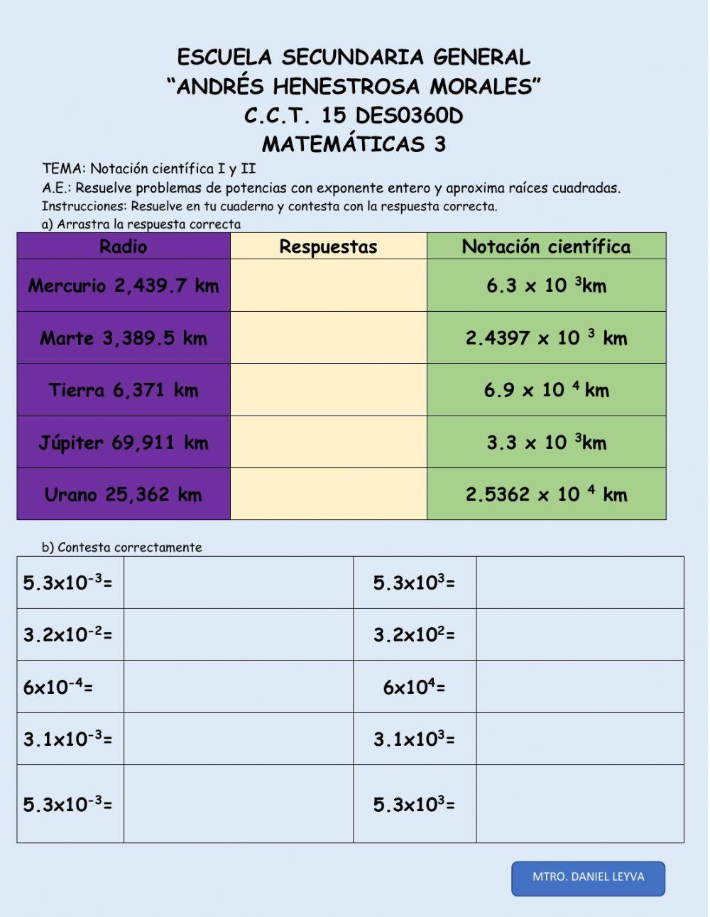Notación científica