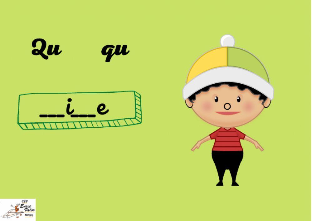 Completa con la letr que falta c qu