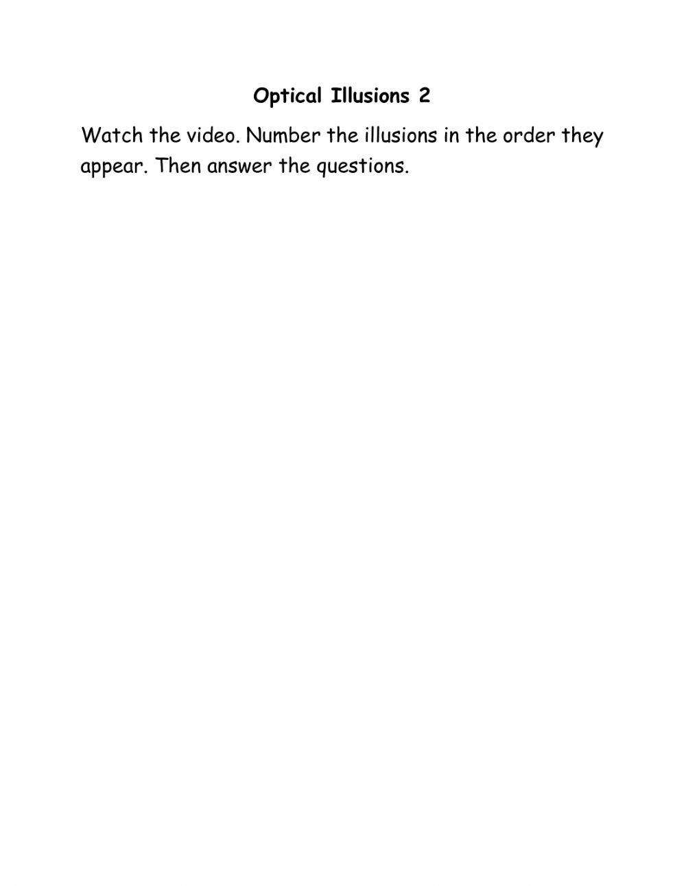 Optical Illusions Video