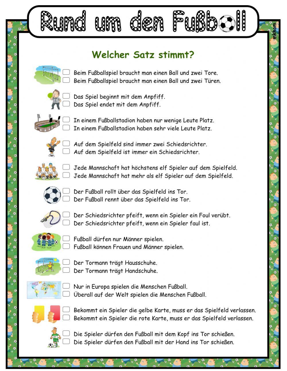 Welcher Satz stimmt?