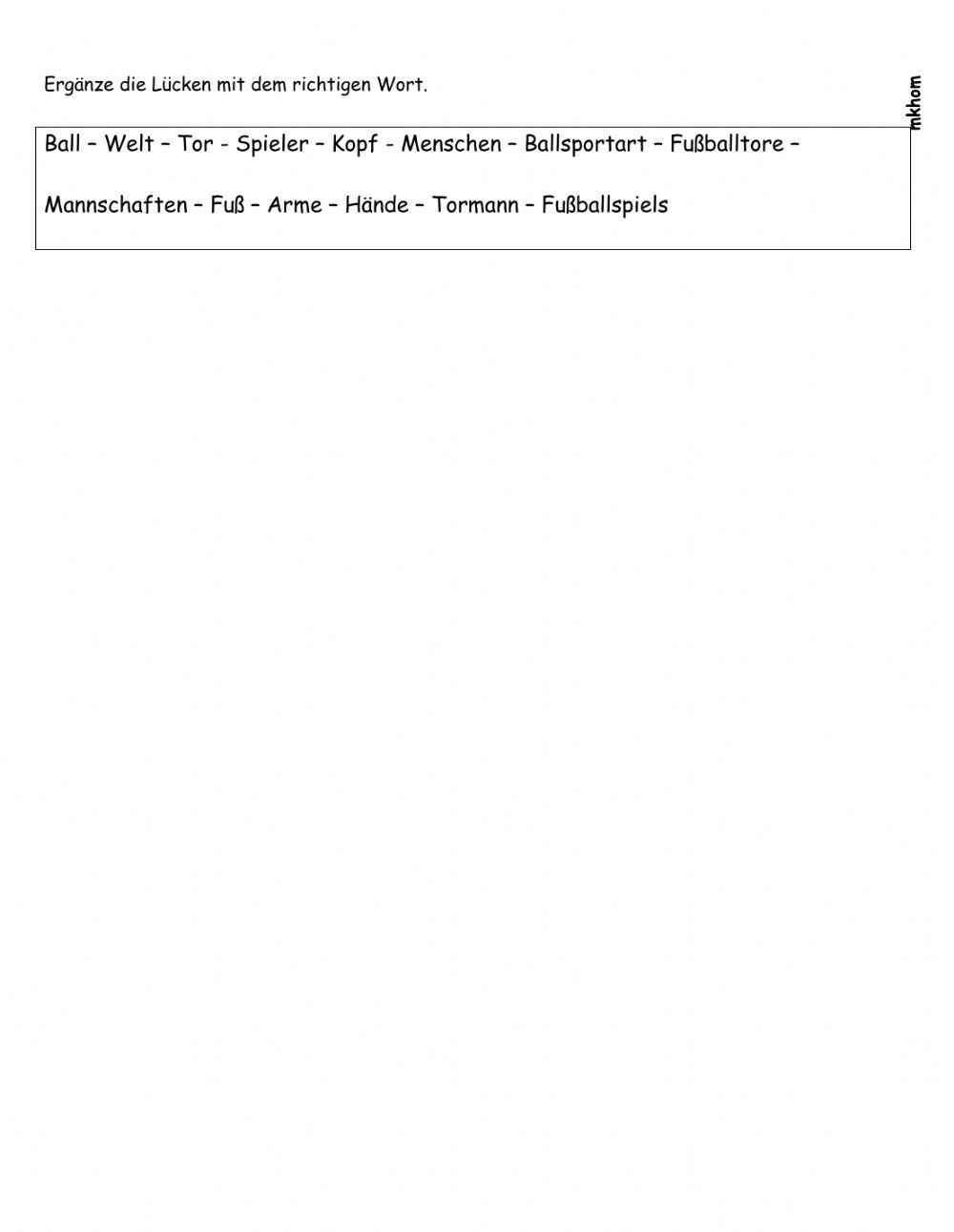 Wortschatz - Fußball