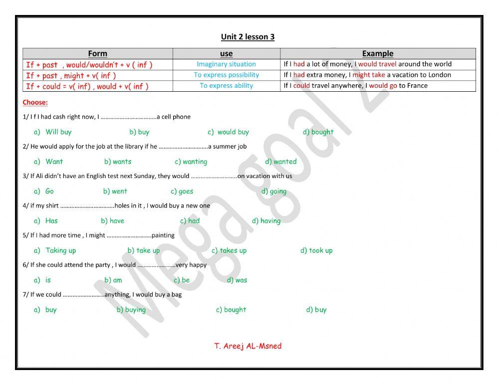 Mega 2 unit 2 lesson 3