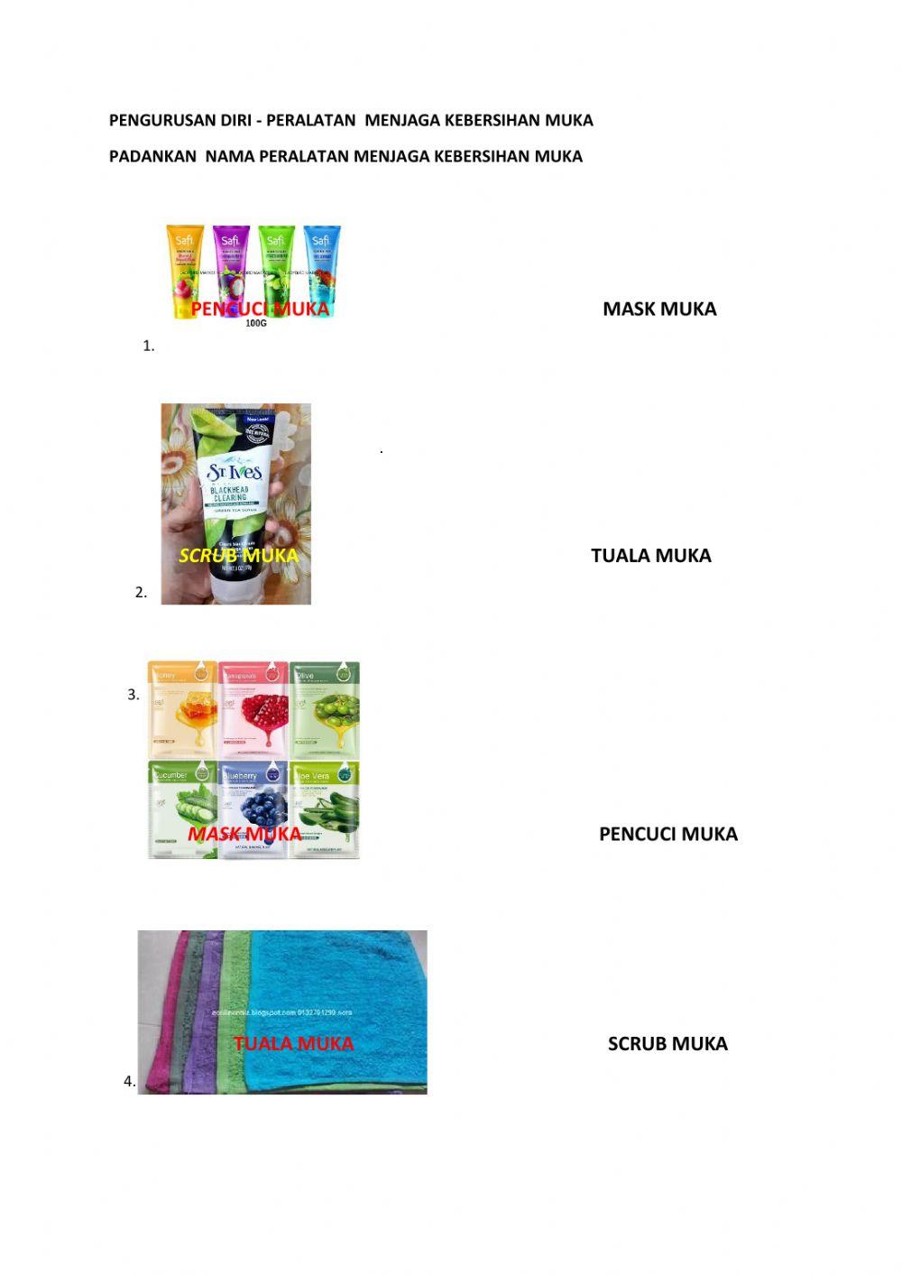 Peralatan menjaga kebersihan muka